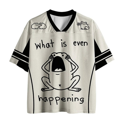 What Is Even Happening Frog Jersey - Anime Merchandise