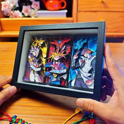 Yami Yugi, Kaiba & Marik 3D Shadow Box | Yu - Gi - Oh Layered Paper Art – Gift UK - Anime Merchandise