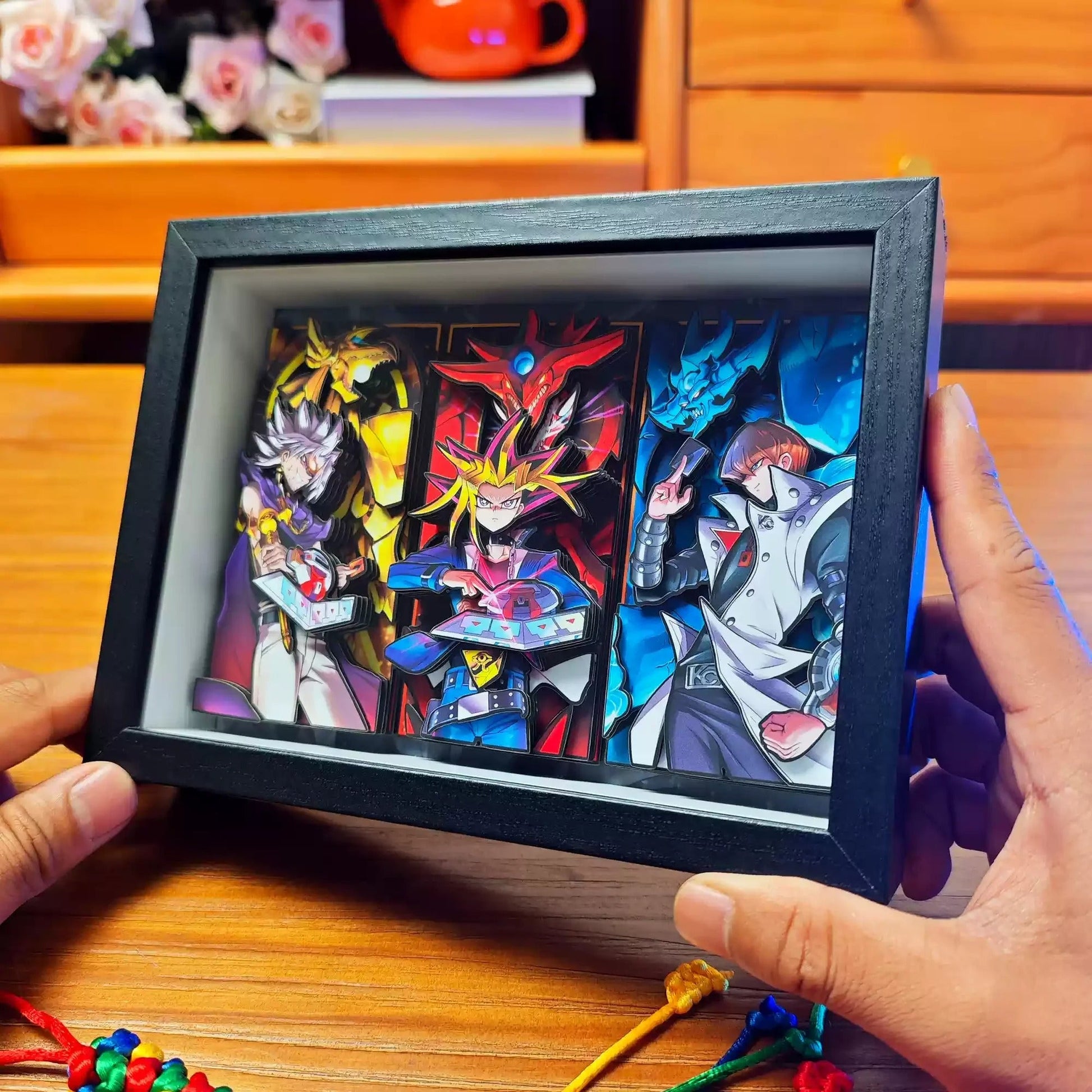 Yami Yugi, Kaiba & Marik 3D Shadow Box | Yu - Gi - Oh Layered Paper Art – Gift UK - Anime Merchandise