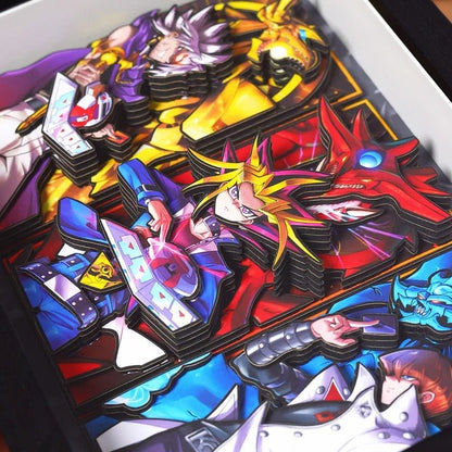 Yami Yugi, Kaiba & Marik 3D Shadow Box | Yu - Gi - Oh Layered Paper Art – Gift UK - Anime Merchandise